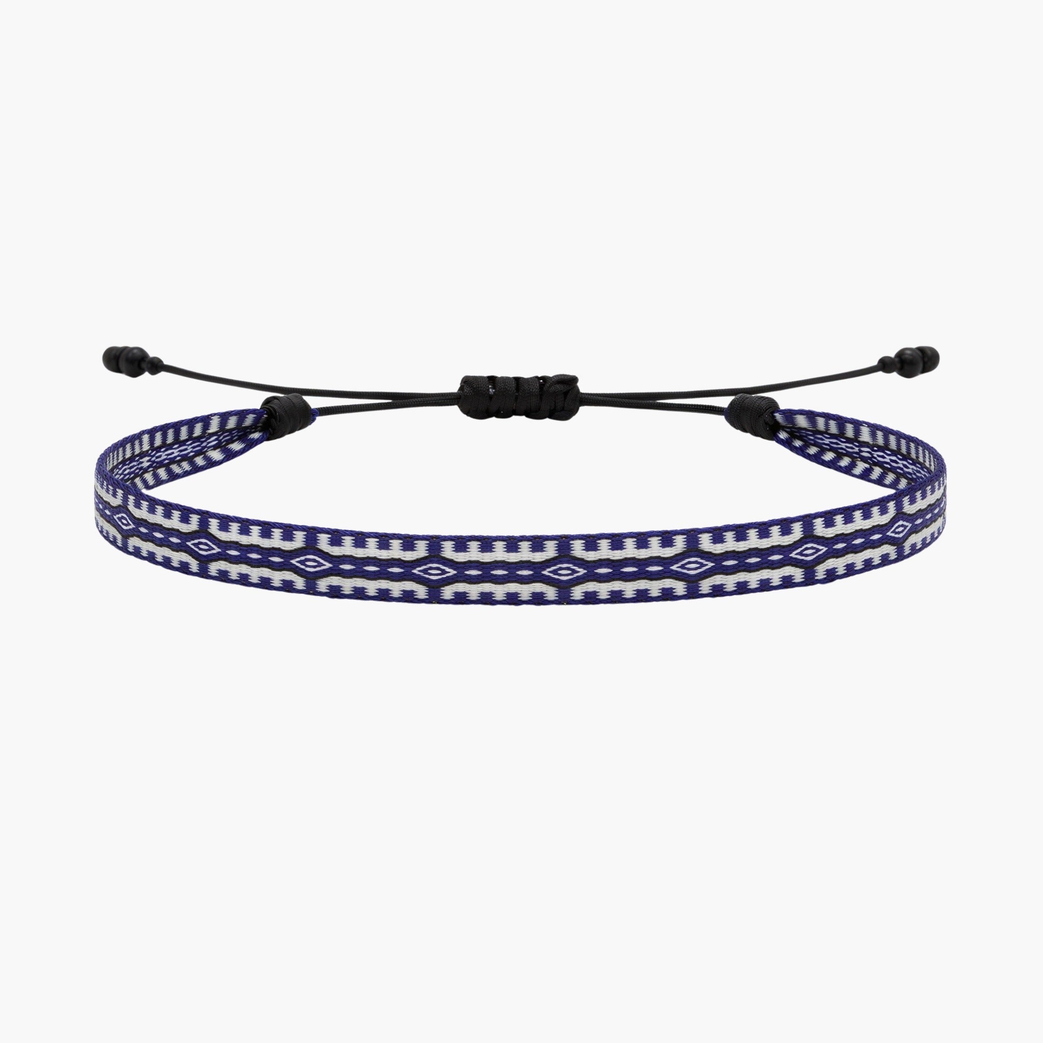 Handmade Purnama Bracelet 84 (Navy Blue/White) - Kompsós