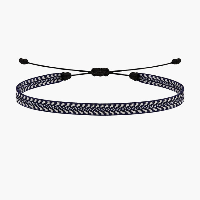 Handmade Purnama Bracelet 87 (Navy Blue/White) - Kompsós