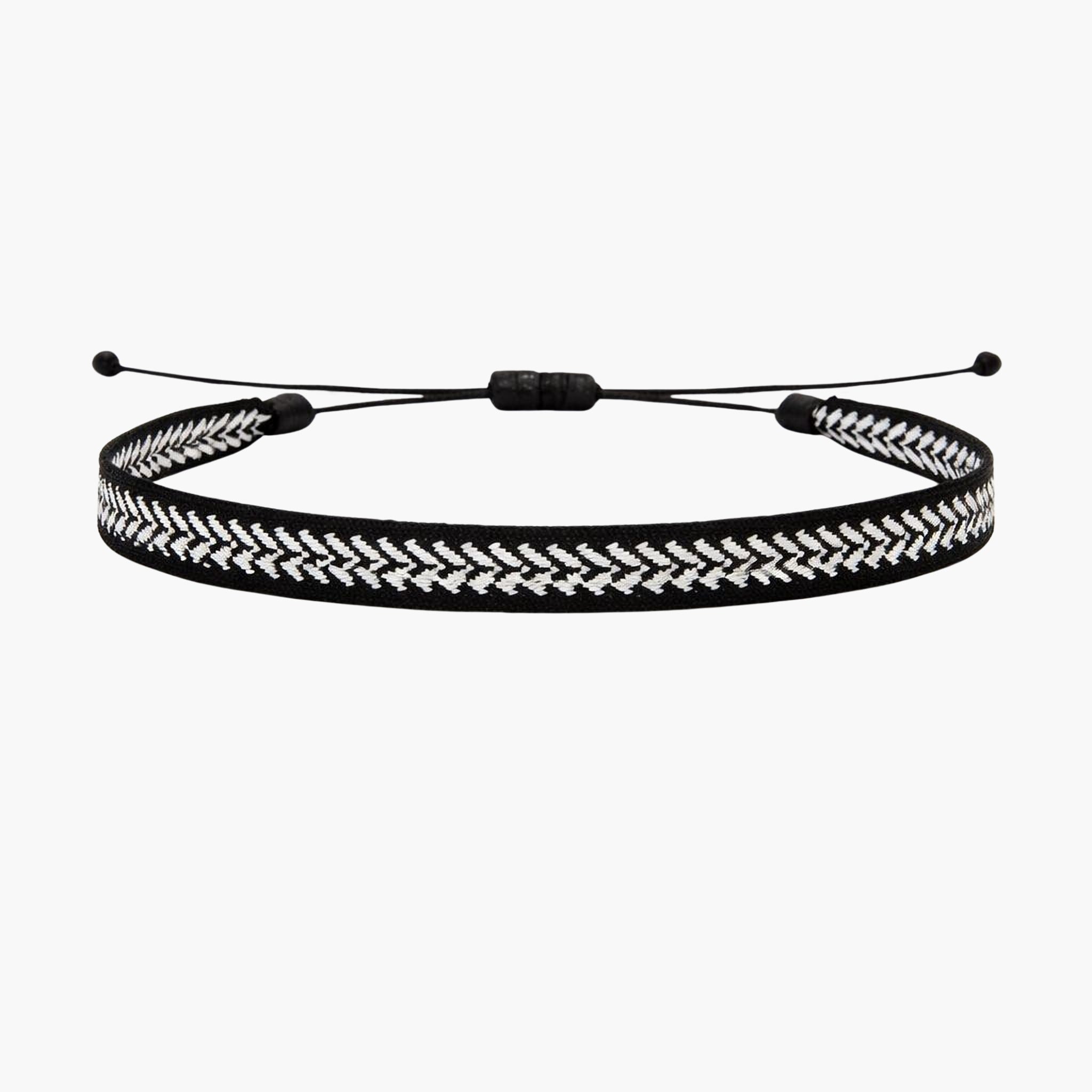 Handmade Purnama Bracelet 97 (White/Black) - Kompsós