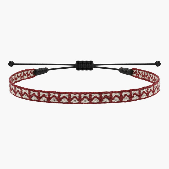 Handmade Purnama Bracelet (Burgundy/Cream)