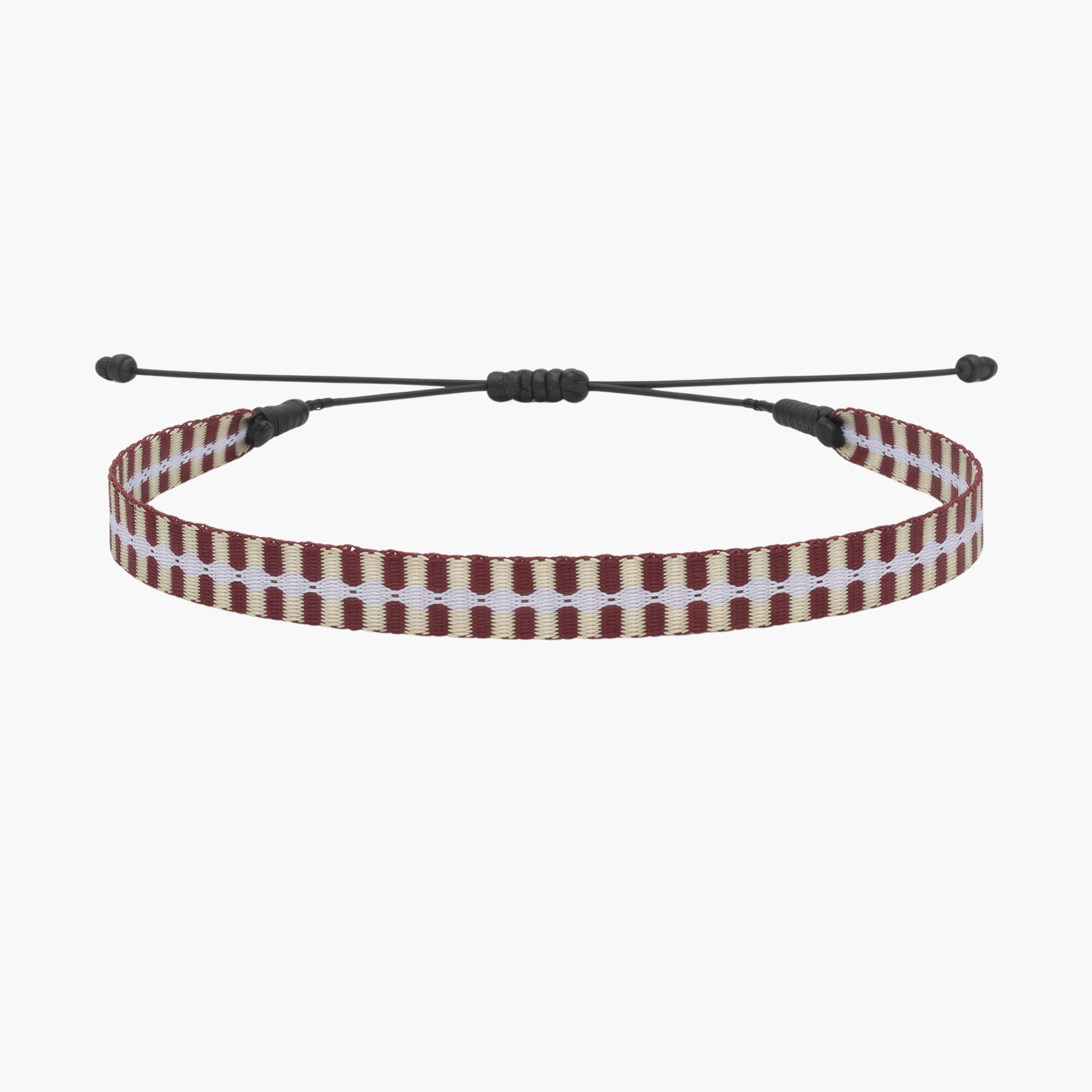 Handmade Purnama Bracelet (Burgundy/Lilac) - Kompsós