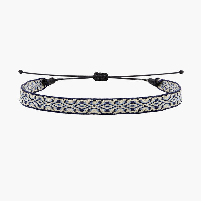 Handmade Purnama Bracelet (Cream/Blue) - Kompsós