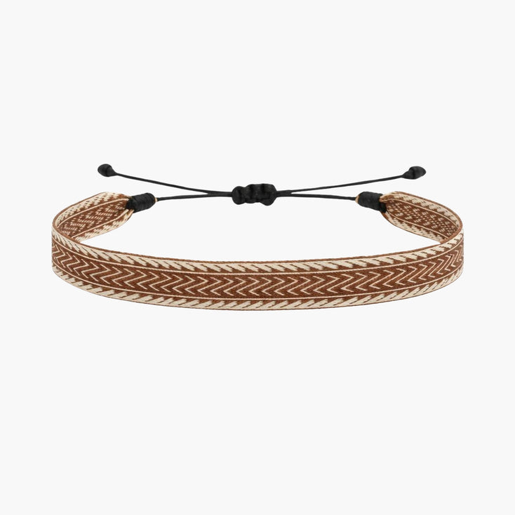 Handmade Purnama Bracelet (Cream/Brown) - Kompsós