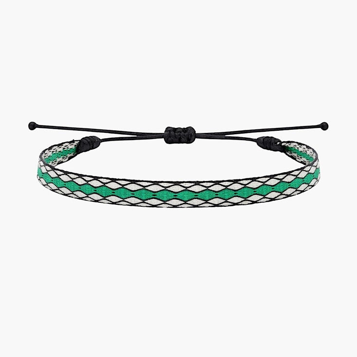 Handmade Purnama Bracelet (Green/White) - Kompsós
