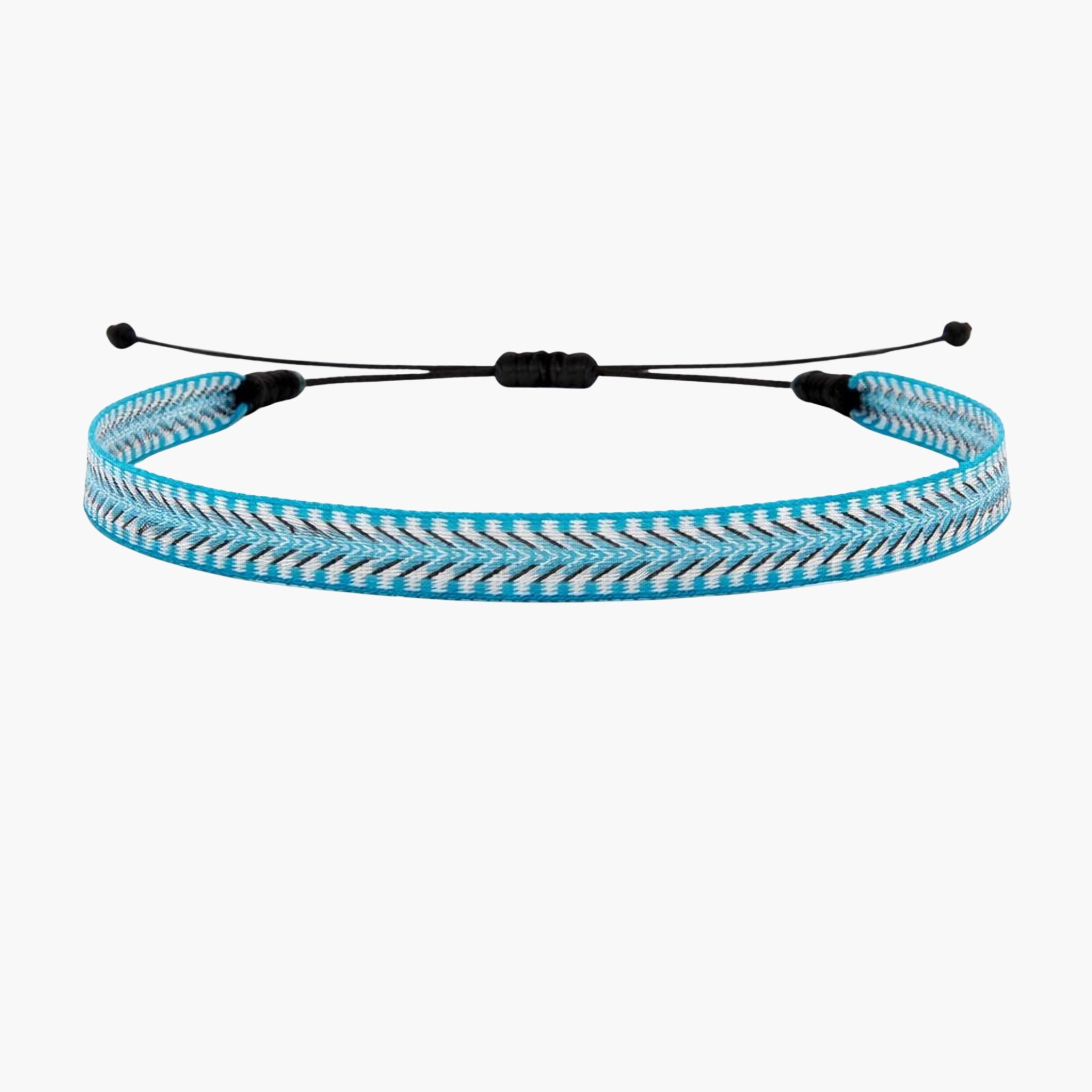 Handmade Purnama Bracelet (Light Blue/Black/White)