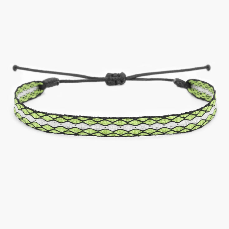 Handmade Purnama Bracelet (Lime/White) - Kompsós