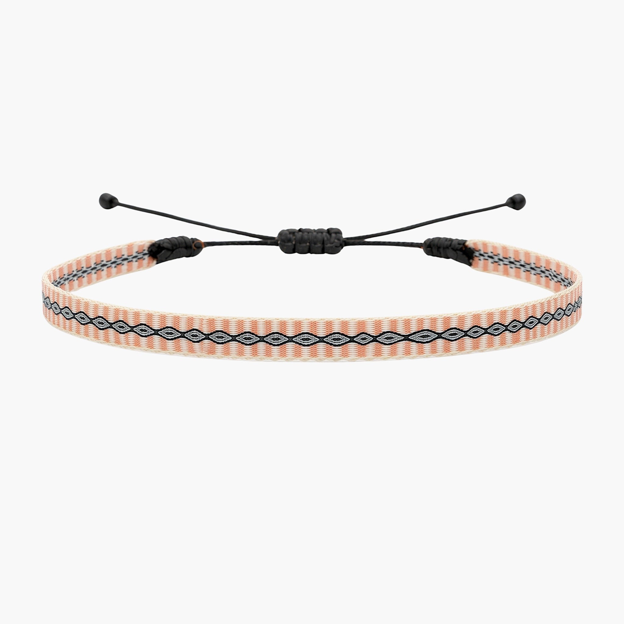 Handmade Purnama Bracelet (Off White/Coral)
