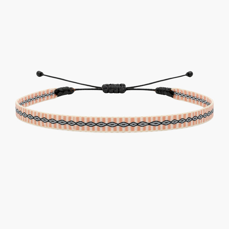 Handmade Purnama Bracelet (Off White/Coral)