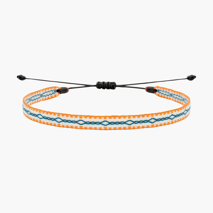 Handmade Purnama Bracelet (Orange/Blue/White) - Kompsós