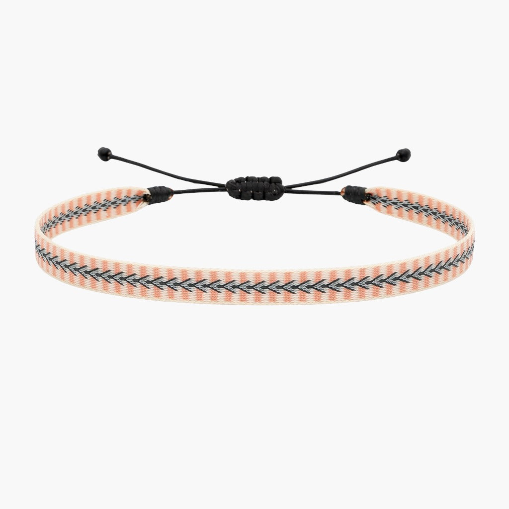 Handmade Purnama Bracelet (Orange/Off White)
