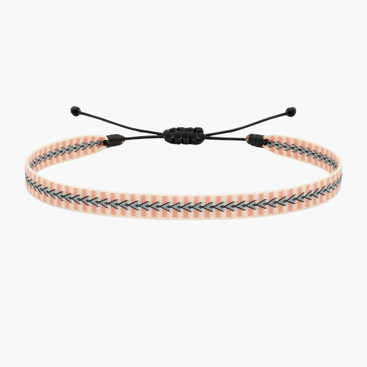 Handmade Purnama Bracelet (Orange/Off White)