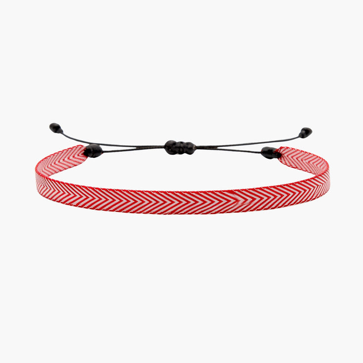 Handmade Purnama Bracelet (Red/White} - Kompsós