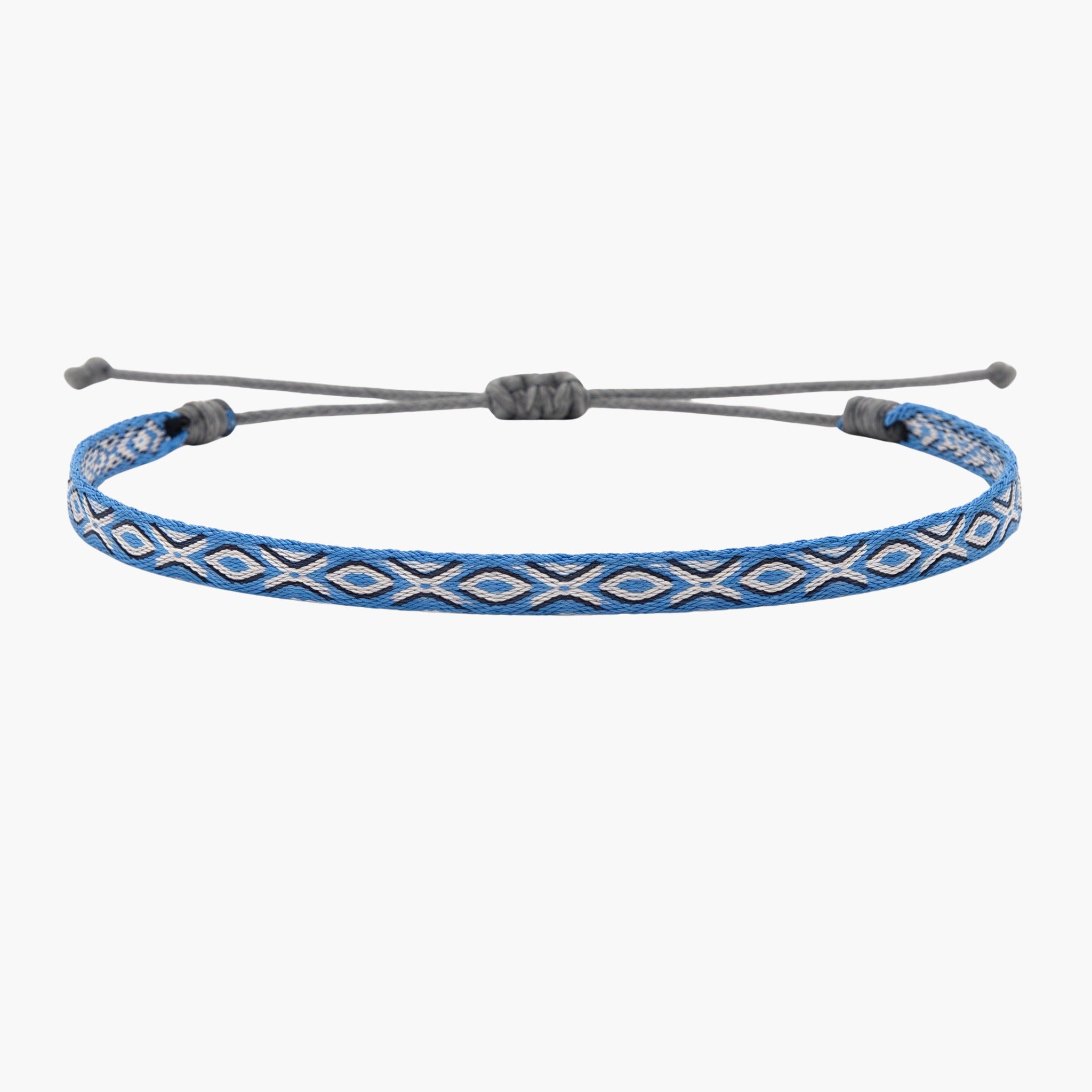 Handmade Purnama Bracelet (Santorini Blue/White)