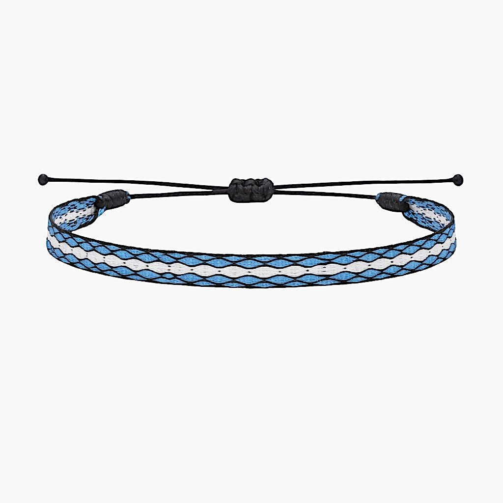Handmade Purnama Bracelet (White/Blue) - Kompsós