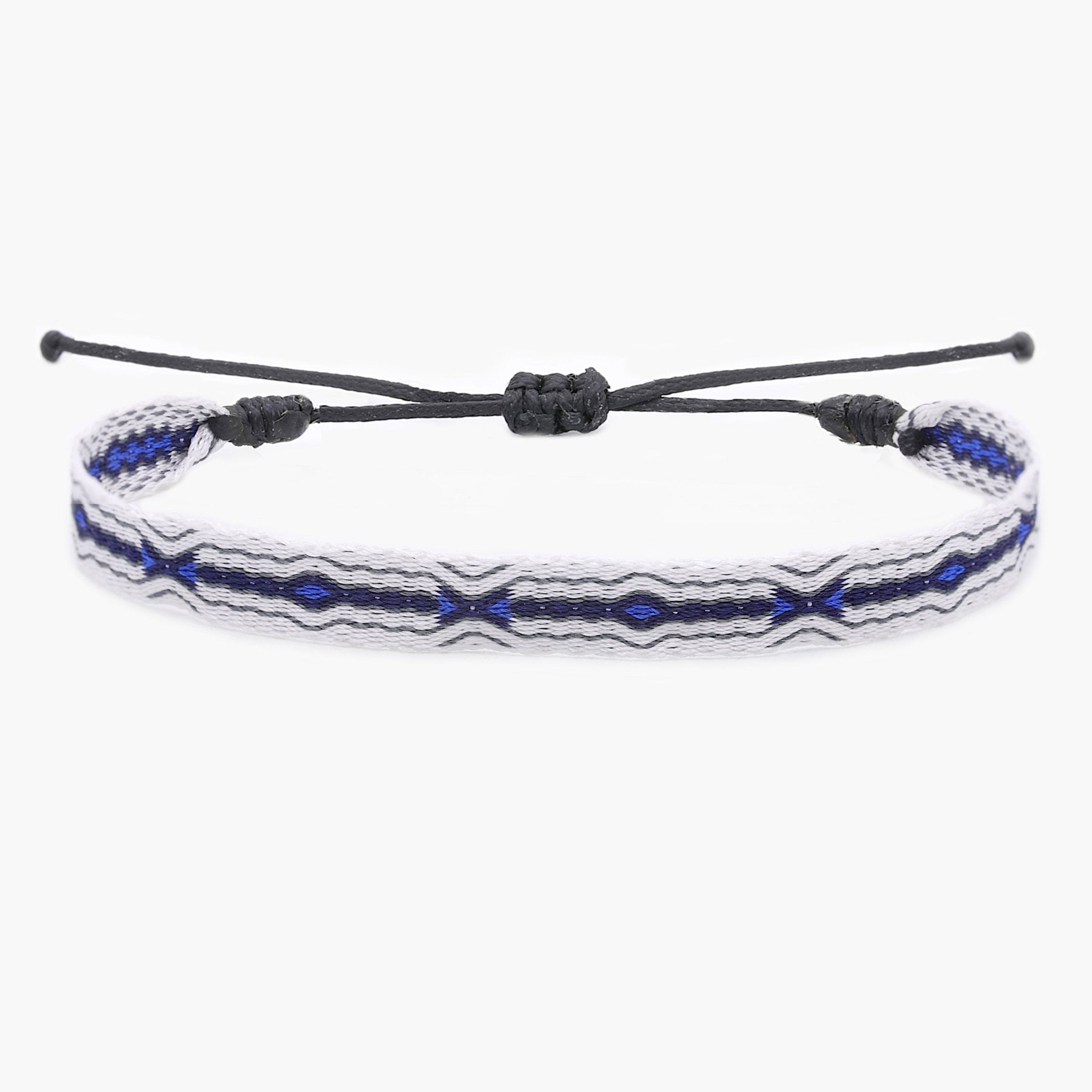 Handmade Purnama Bracelet (White/Blue) - Kompsós