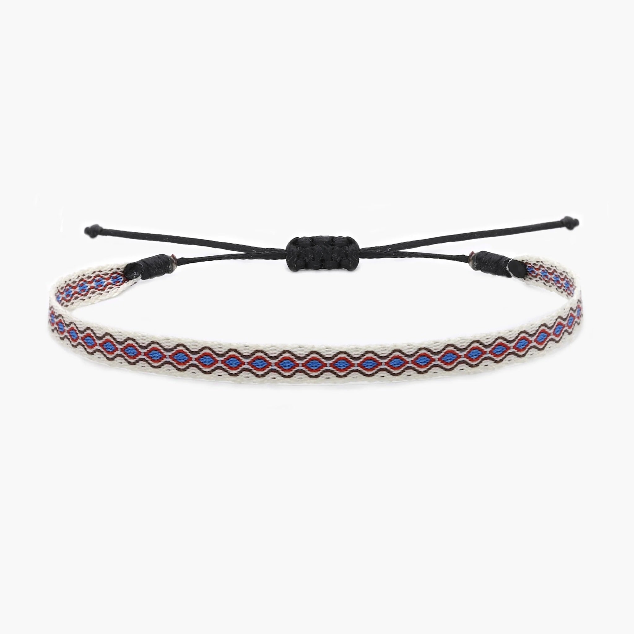 Handmade Purnama Bracelet (White/Blue) - Kompsós