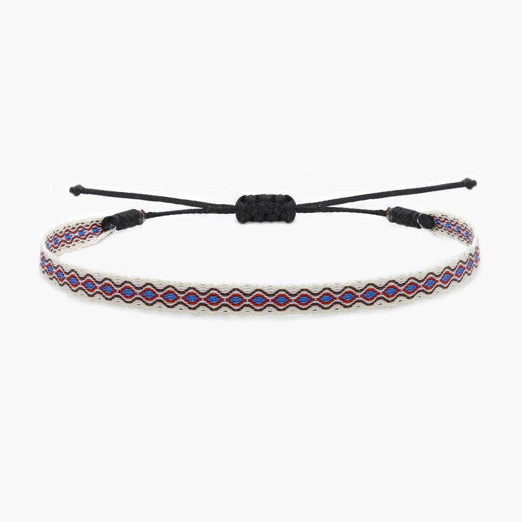 Handmade Purnama Bracelet (White/Blue) - Kompsós