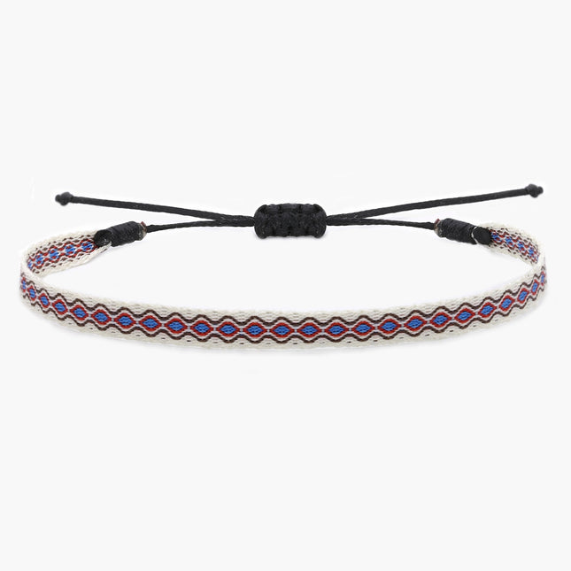 Handmade Purnama Bracelet (White/Blue) - Kompsós