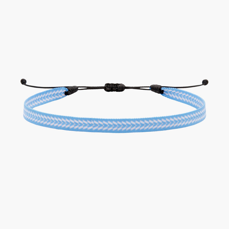 Handmade Purnama Bracelet (White/Light Blue) - Kompsós