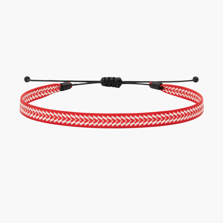 Handmade Purnama Bracelet (White/Red}