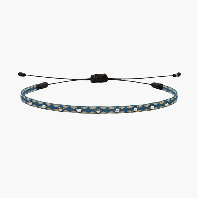 Handmade Silver Purnama Bracelet 28 (Blue) - Kompsós