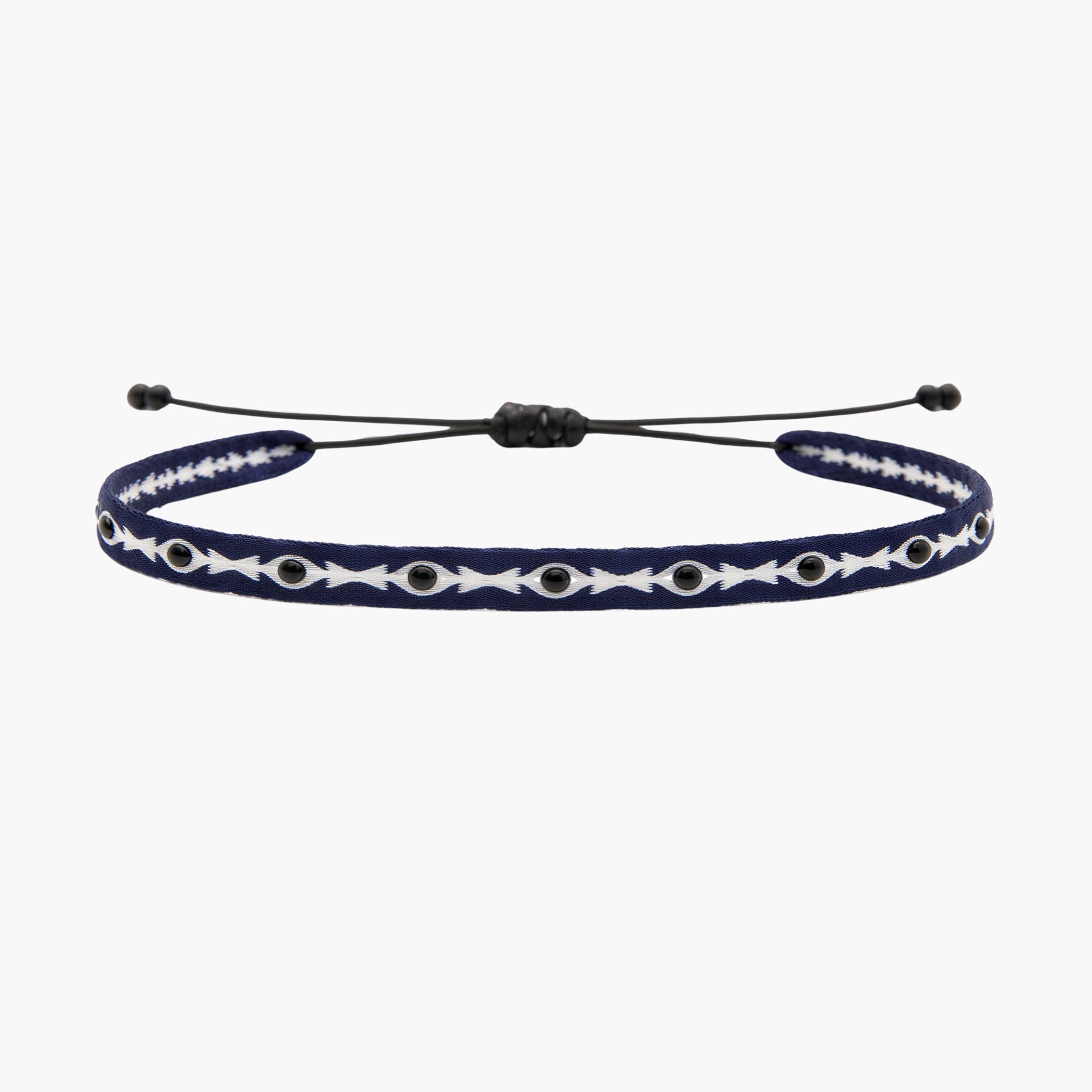 Handmade Stones Purnama Bracelet (Navy/White)