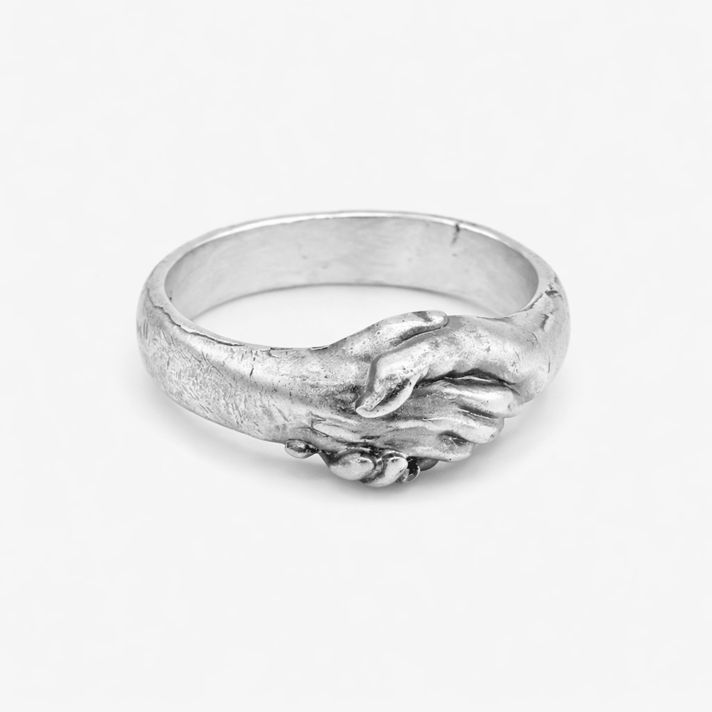 Handshake Sterling Silver Ring-Ring-Kompsós
