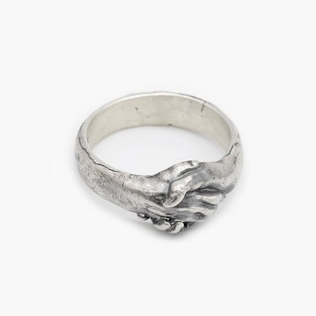 Handshake Sterling Silver Ring-Ring-Kompsós