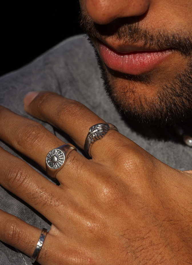 Handshake Sterling Silver Ring-Ring-Kompsós