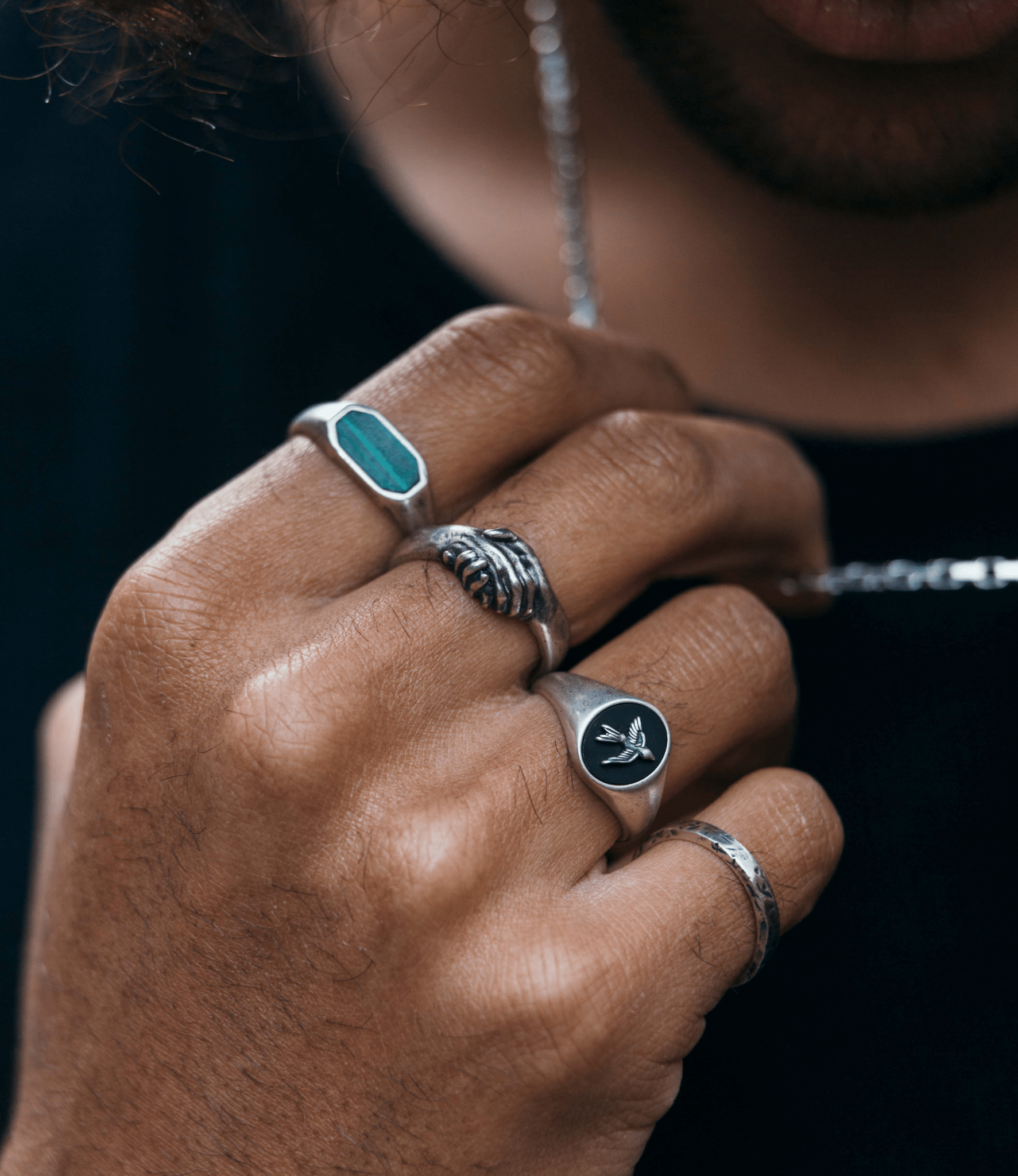 Handshake Sterling Silver Ring-Ring-Kompsós