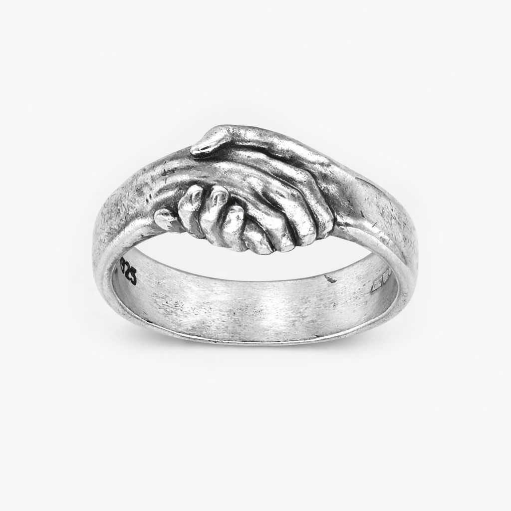 Handshake Sterling Silver Ring-Ring-Kompsós