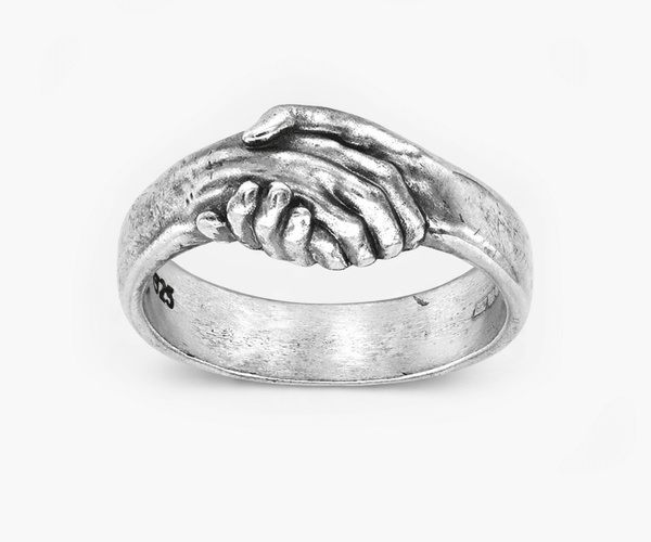 アクセサリー M.W.O.B.H.M / handshake Chain RIng Handshake Sterling Silver Ring – Kompsós