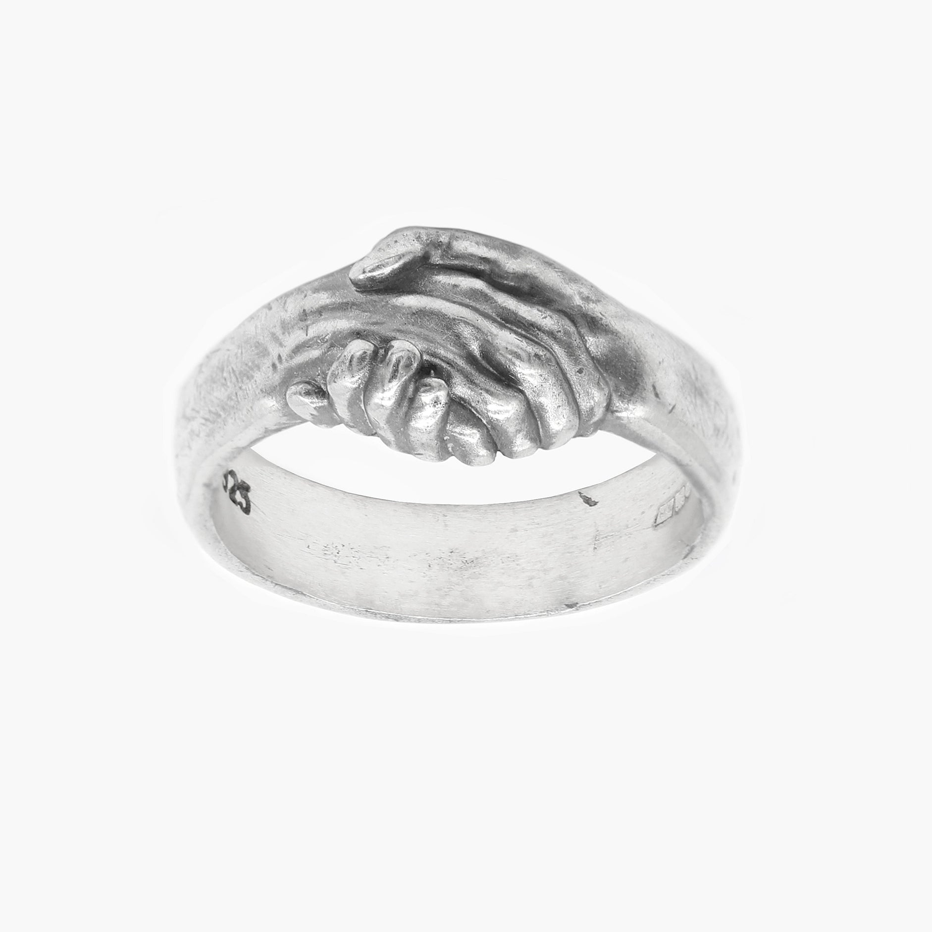 Handshake Sterling Silver Ring-Ring-Kompsós