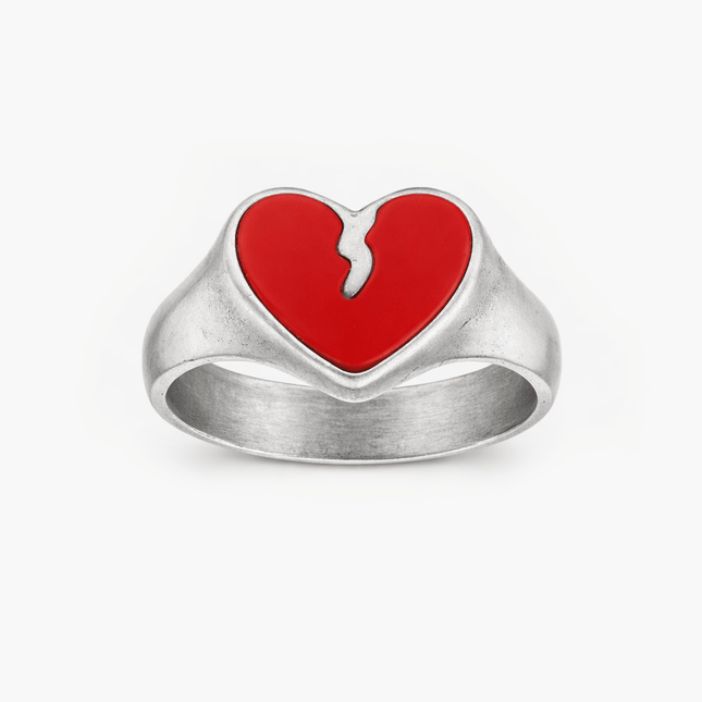 Heartbreak Red Carnelian Sterling Silver Ring-Ring-Kompsós