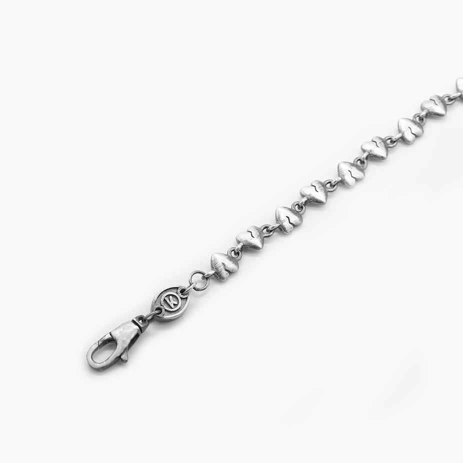 Heartbreak Sterling Silver Chain Bracelet-Kompsós