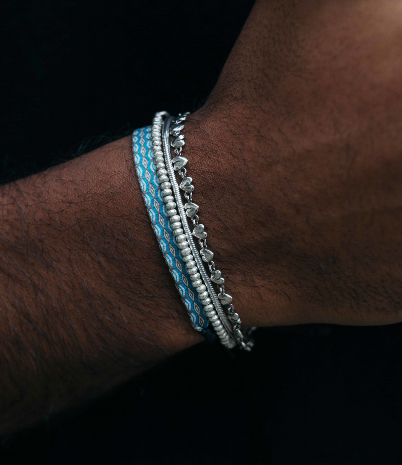 Heartbreak Sterling Silver Chain Bracelet-Kompsós