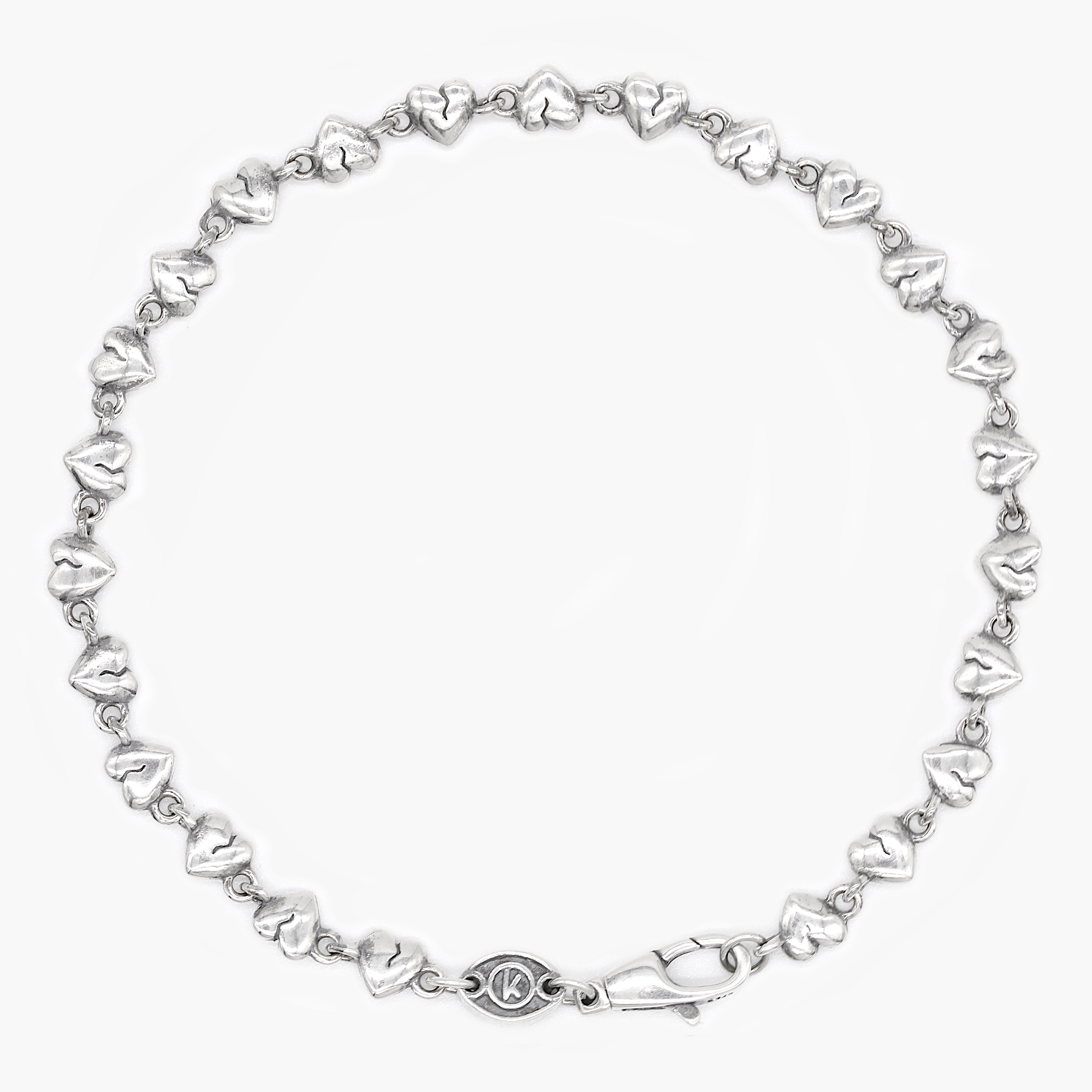 Heartbreak Sterling Silver Chain Bracelet-Kompsós