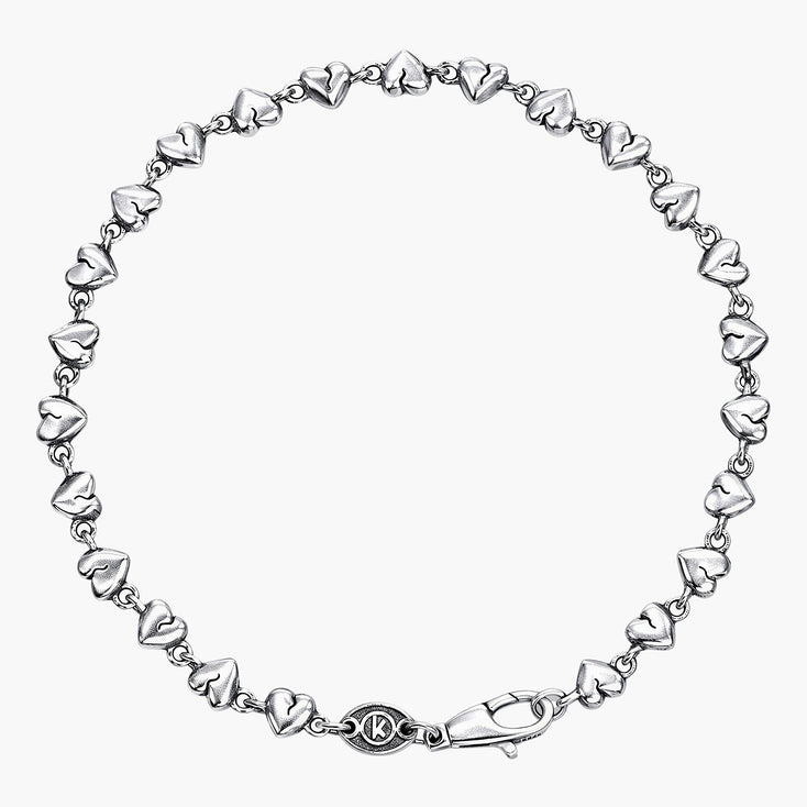 Heartbreak Sterling Silver Chain Bracelet-Bracelet-Kompsós