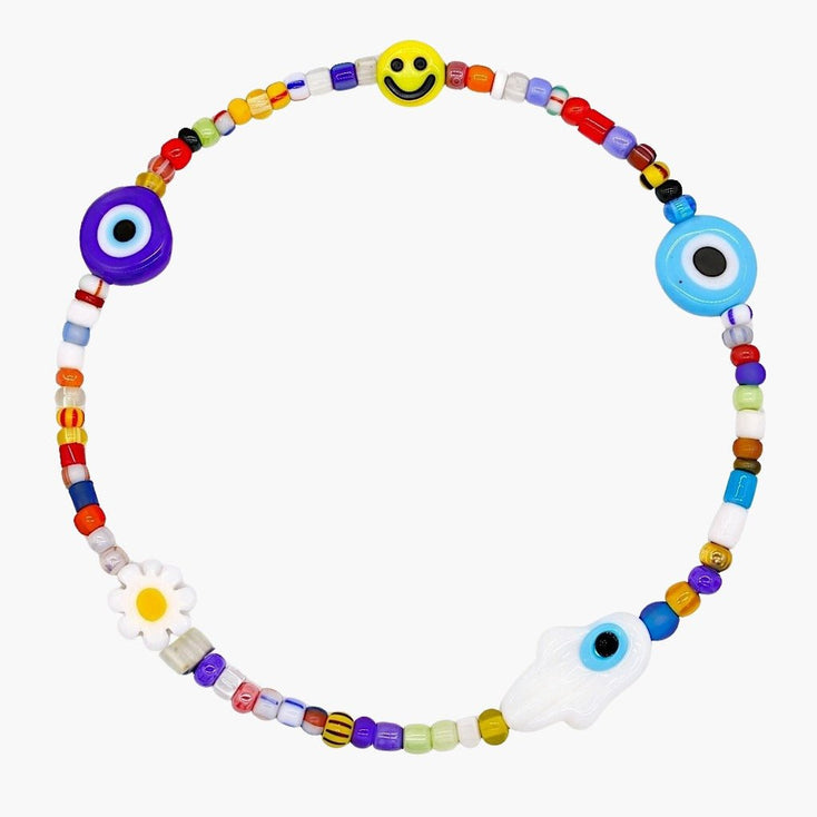 Holidays Bracelet With Assorted Glass Beads-Bracelet-Kompsós