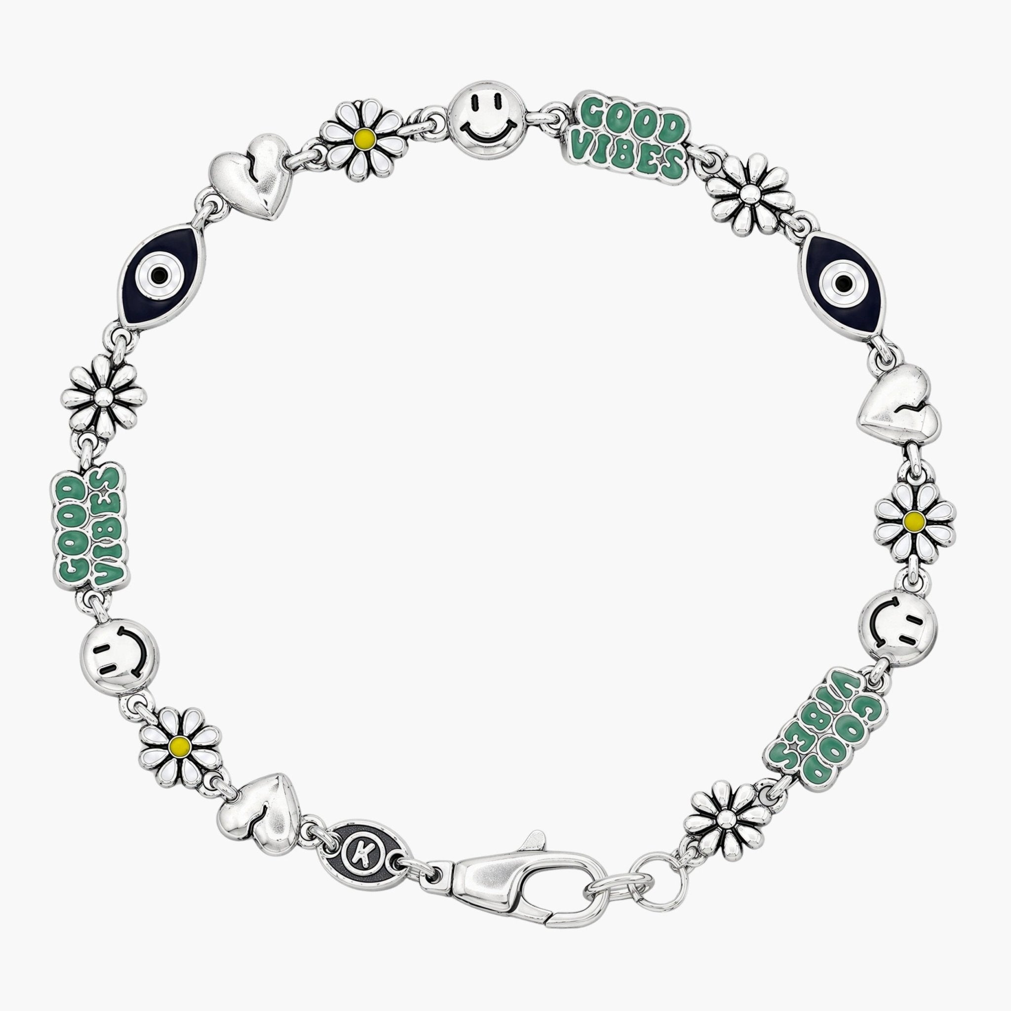 Holidays Bracelet With Enamelled Sterling Silver Charms-Bracelet-Kompsós