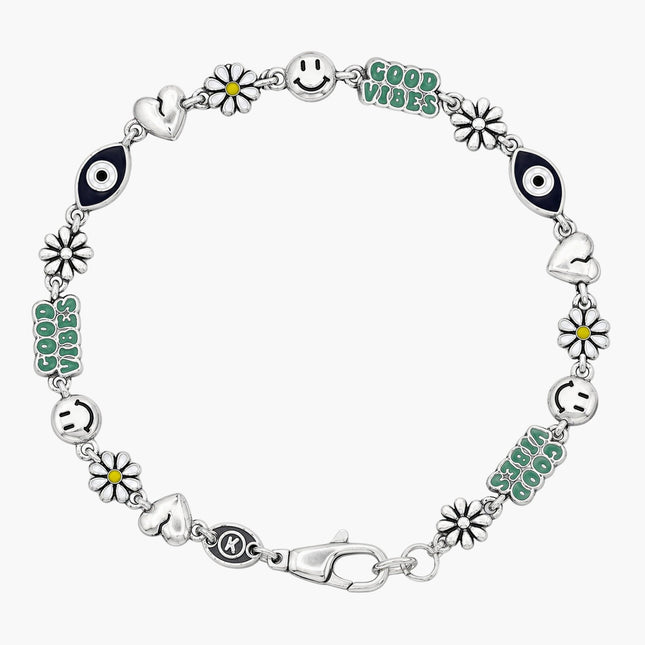 Holidays Bracelet With Enamelled Sterling Silver Charms-Bracelet-Kompsós