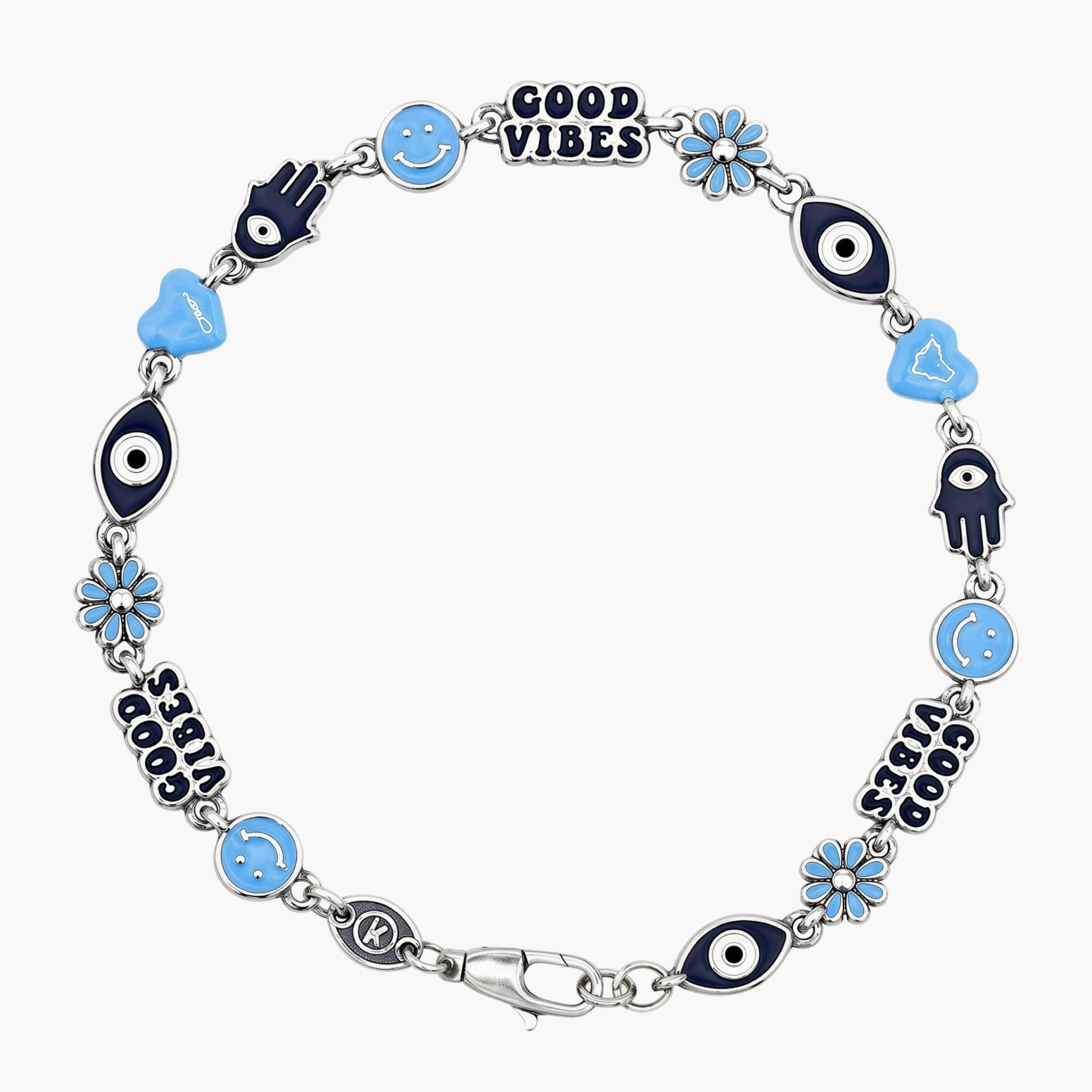 Holidays Bracelet With Enamelled Sterling Silver Charms-Bracelet-Kompsós