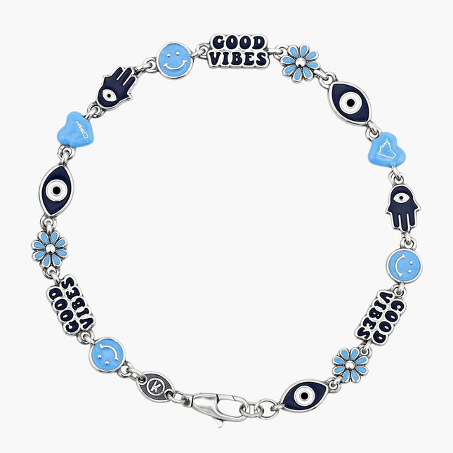 Holidays Bracelet With Enamelled Sterling Silver Charms-Bracelet-Kompsós