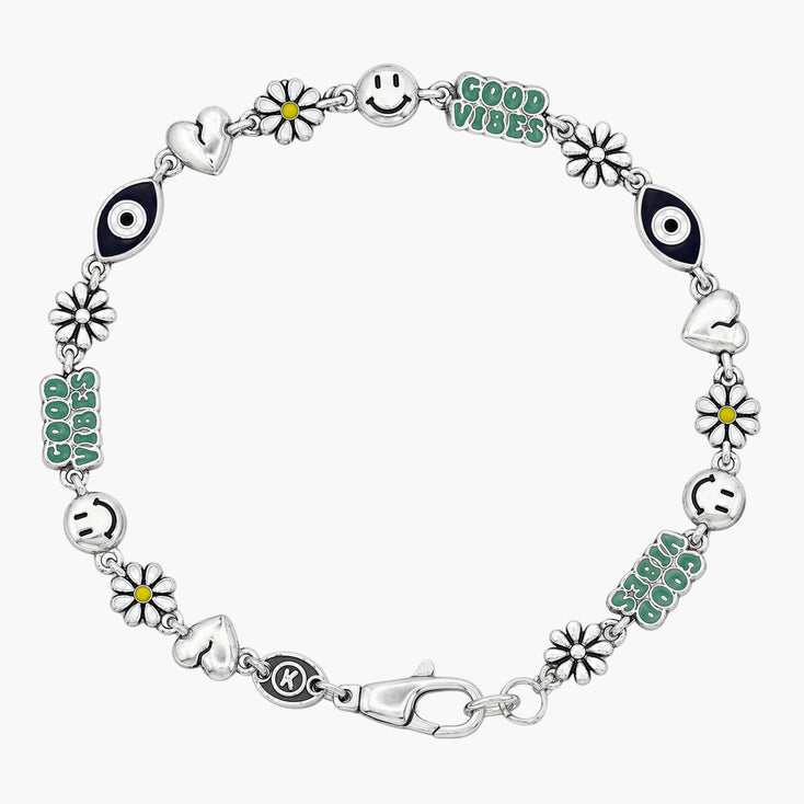 Holidays Bracelet With Enamelled Sterling Silver Charms-Bracelet-Kompsós