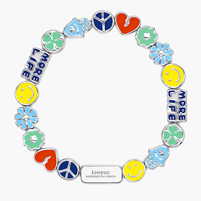 Holidays Bracelet With Multi Enamelled Charms-Bracelet-Kompsós