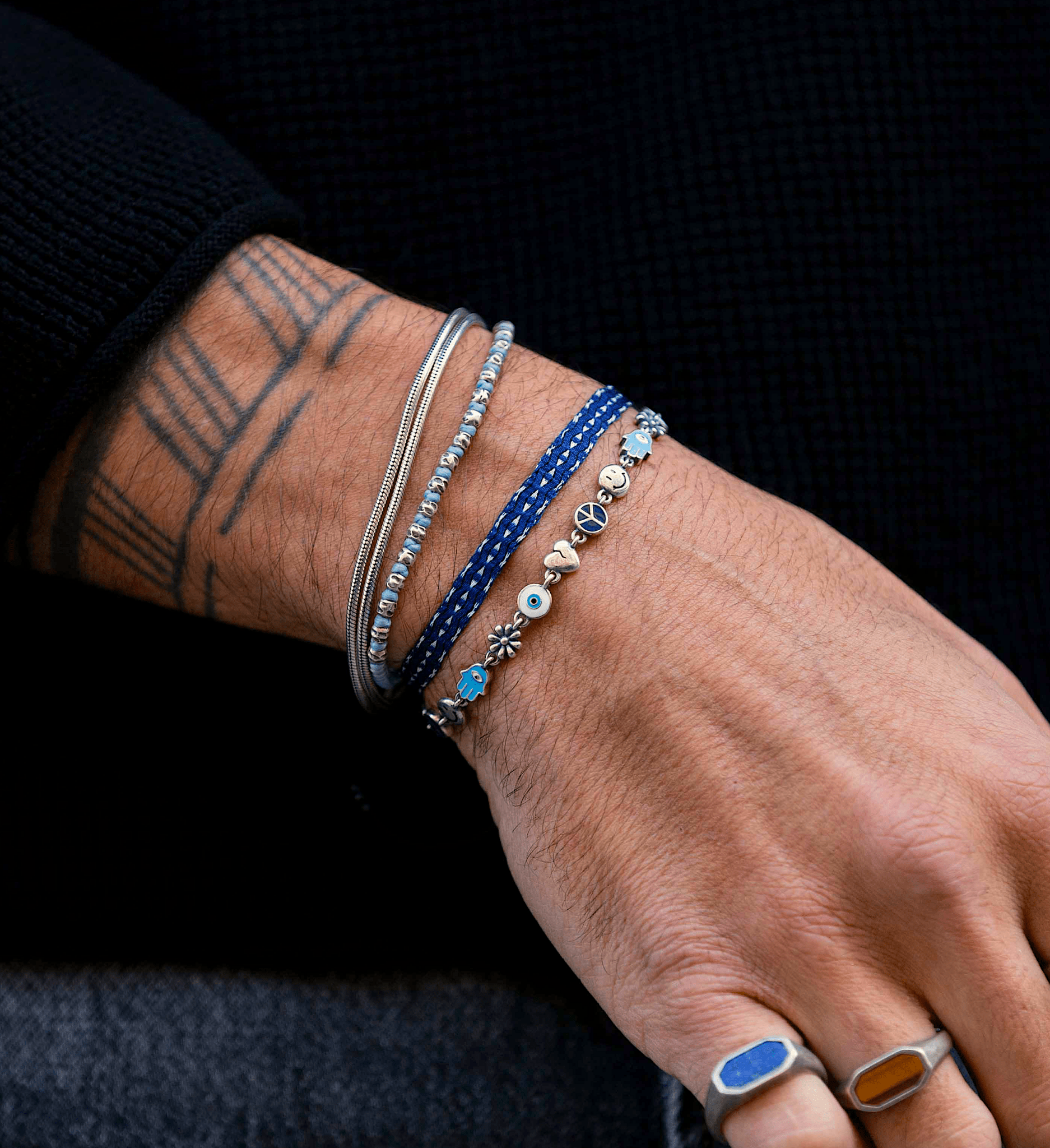 Holidays Bracelet With Sterling Silver Enameled Charms-Bracelet-Kompsós