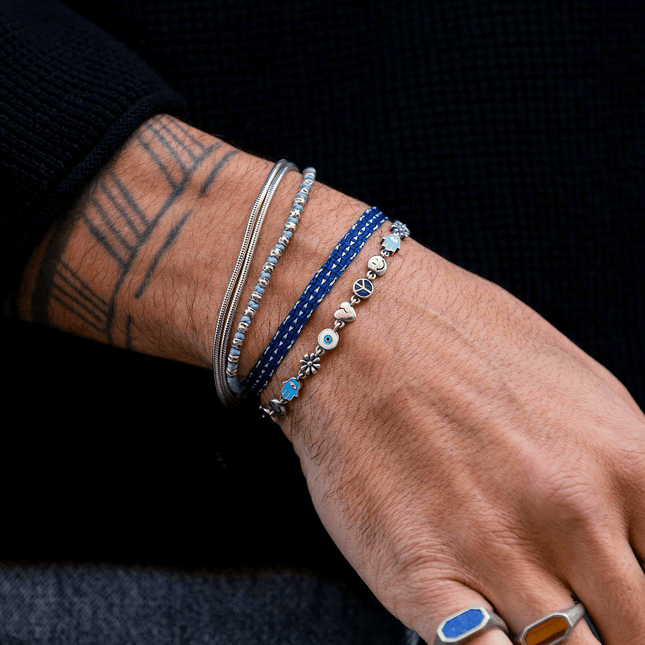 Holidays Bracelet With Sterling Silver Enameled Charms-Bracelet-Kompsós