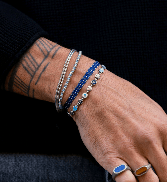 Holidays Bracelet With Sterling Silver Enameled Charms-Bracelet-Kompsós
