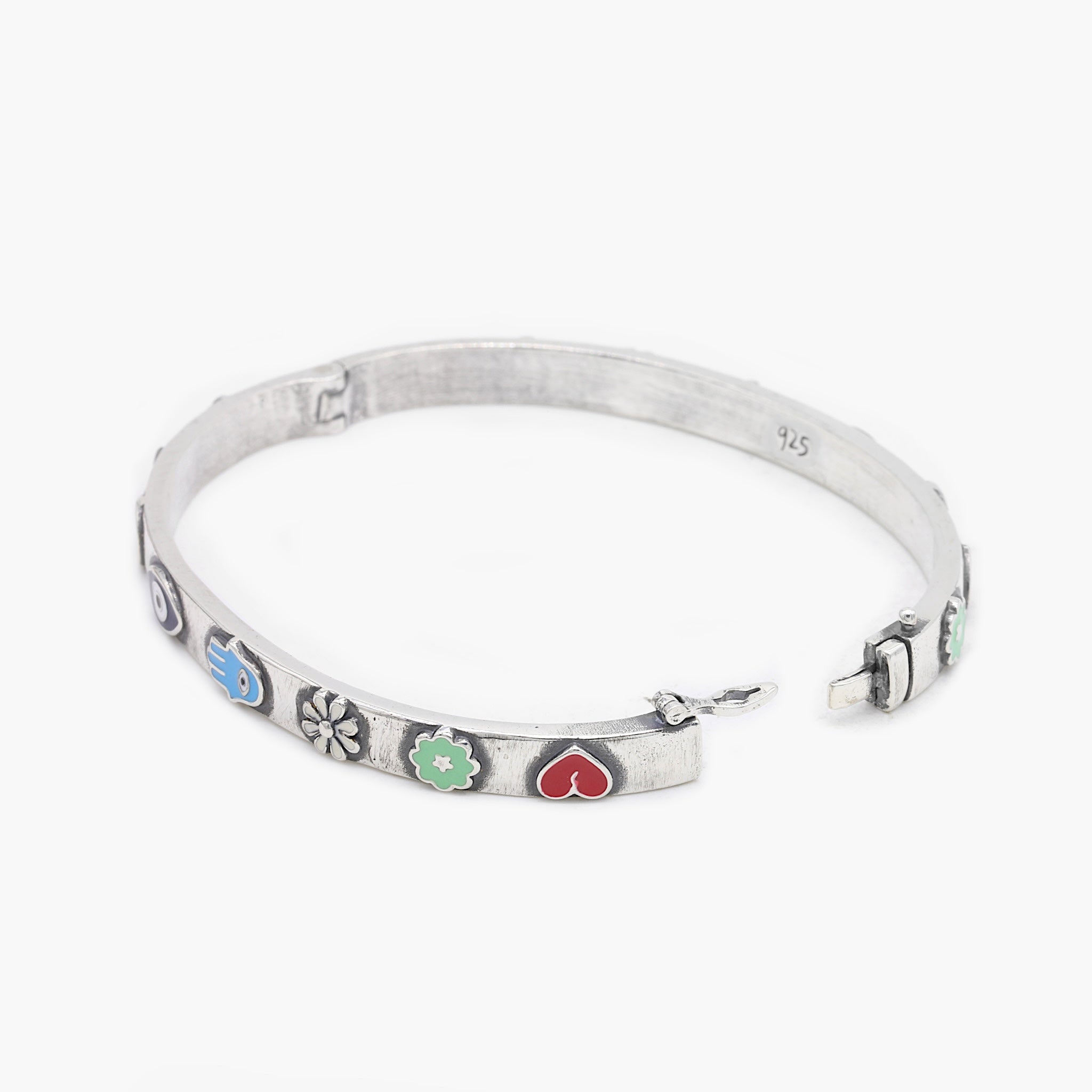 Holidays Signature Sterling Silver Lockup Bangle-Bracelet-Kompsós