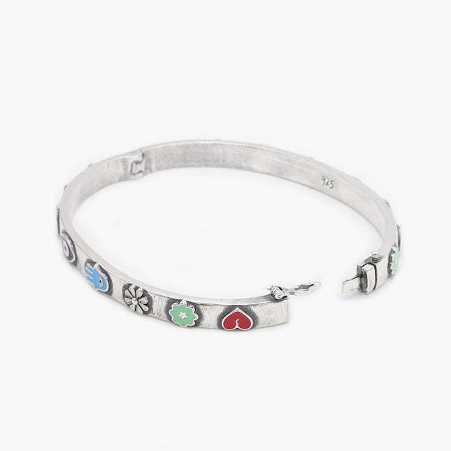 Holidays Signature Sterling Silver Lockup Bangle-Bracelet-Kompsós
